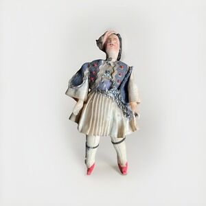 Vintage 1950's Greek‎ Souvenir Doll.  Male Greek Folk Dancer Doll